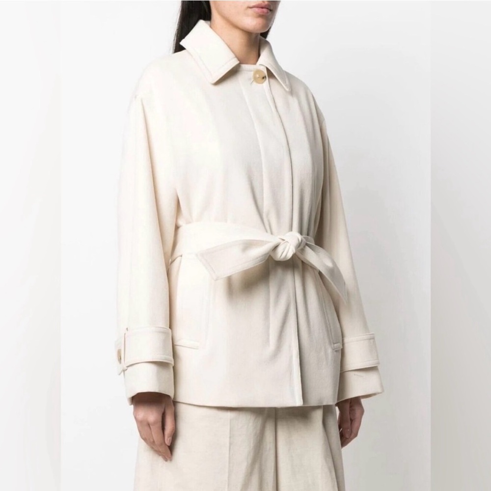 Vince Cream Belted Jacket